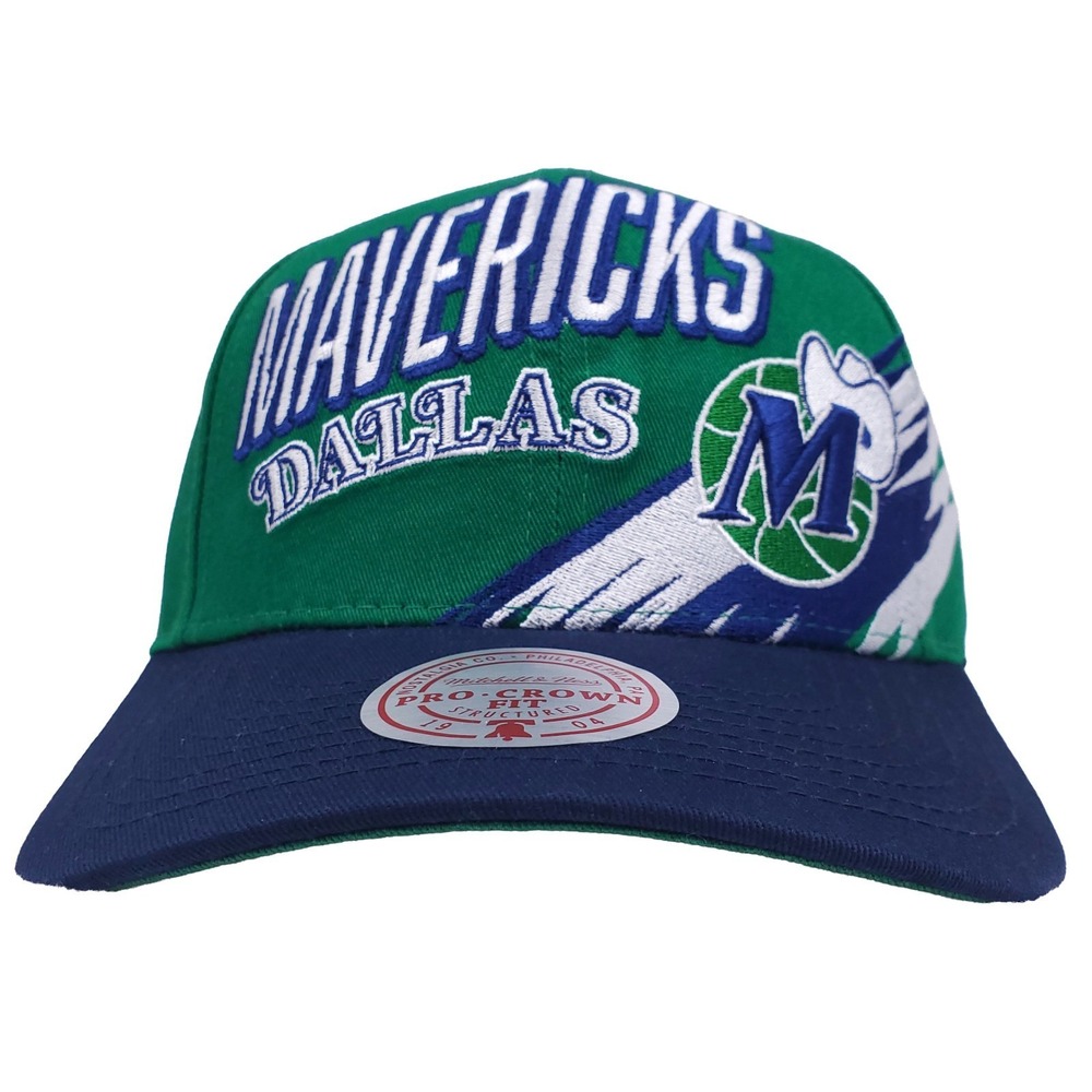 Dallas Mavs Mitchell & Ness NBA Pro Fit Snapback Hat Cap 3D Logo‎ Zoom Art NWT